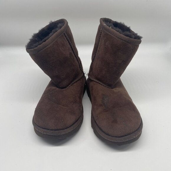 UGG Toddle Girls Winter Short Boots Brown Size 12 - Picture 1 of 14